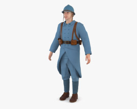 군인 제 1 차 세계 대전 프랑스 3D 모델 