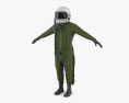 Пілот винищувач у захисному костюмі 3D модель