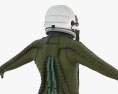 Пілот винищувач у захисному костюмі 3D модель
