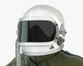 보호복을 입은 전투기 조종사 3D 모델 