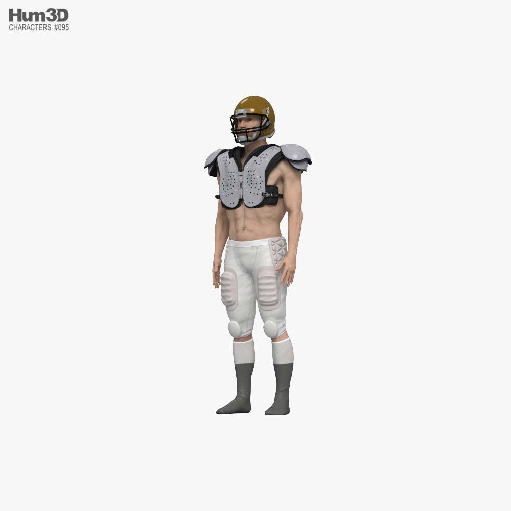 American Football Protective Clothing 3D model