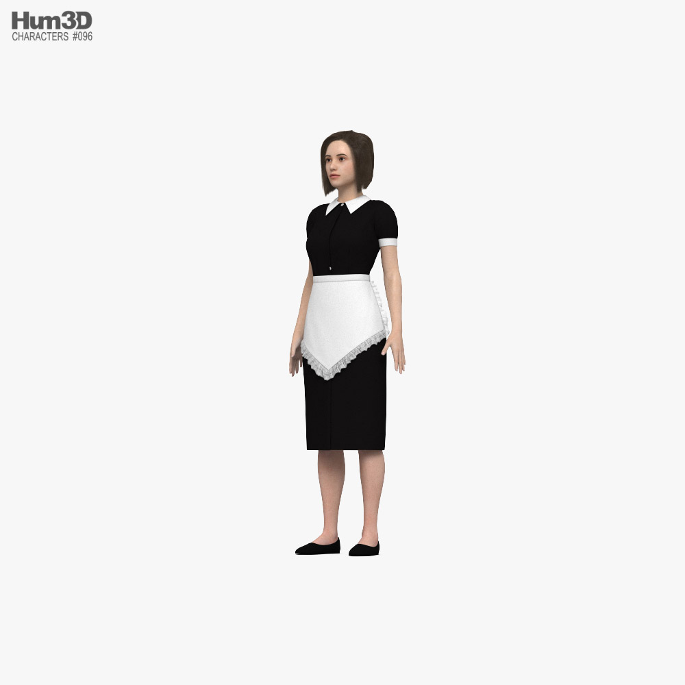 Femme de chambre d'hôtel Modèle 3D