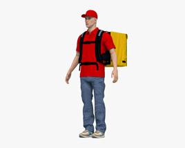 Food Delivery Man Modello 3D