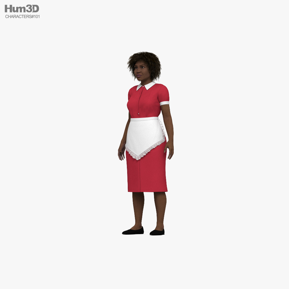 Hotel Maid African-American Modèle 3D