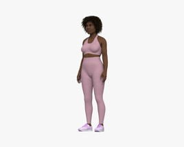 Fitness Woman African-American 3D-Modell