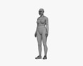 Fitness Woman African-American 3D 모델 