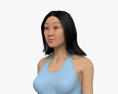 Fitness Woman Asian Modello 3D