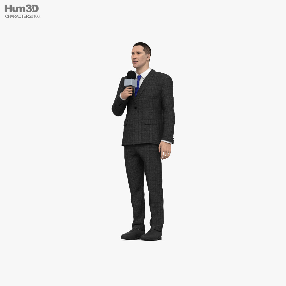 TV reporter 3D model