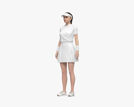 Tennisspielerin 3D-Modell