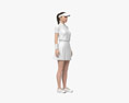 女子テニス選手 3Dモデル