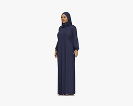 Middle Eastern Woman in Hijab Modèle 3D