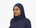 Middle Eastern Woman in Hijab Modèle 3d