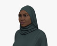 African-American Woman in Hijab Modello 3D