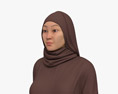 Asian Woman in Hijab Modèle 3d