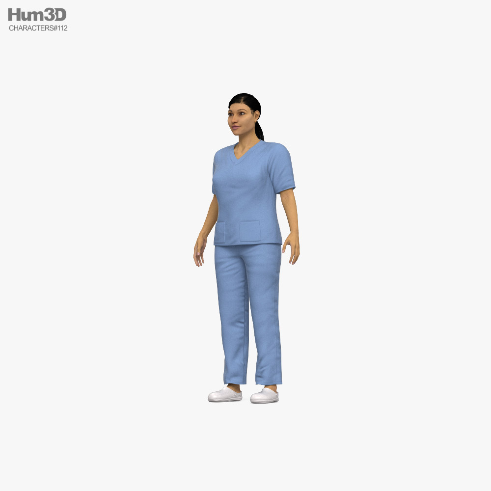 Nurse Middle Eastern 3D-Modell
