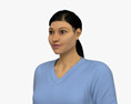 Nurse Middle Eastern 3d model