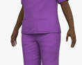 Nurse African-American Modello 3D