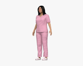 Nurse Asian 3D model