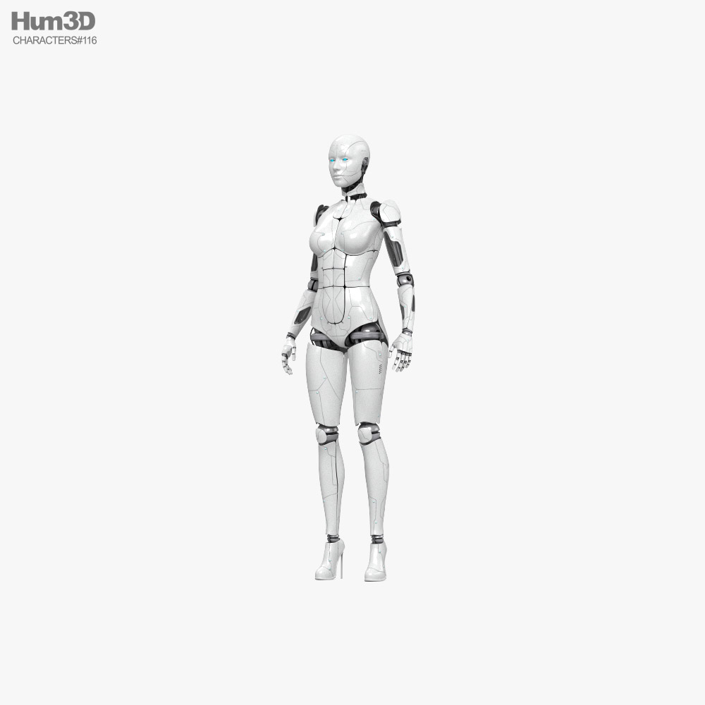 Cyborg Female 3D model