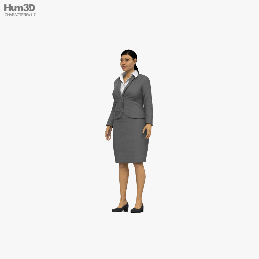 Business Woman Middle Eastern Modello 3D