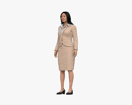 Business Woman Asian 3Dモデル