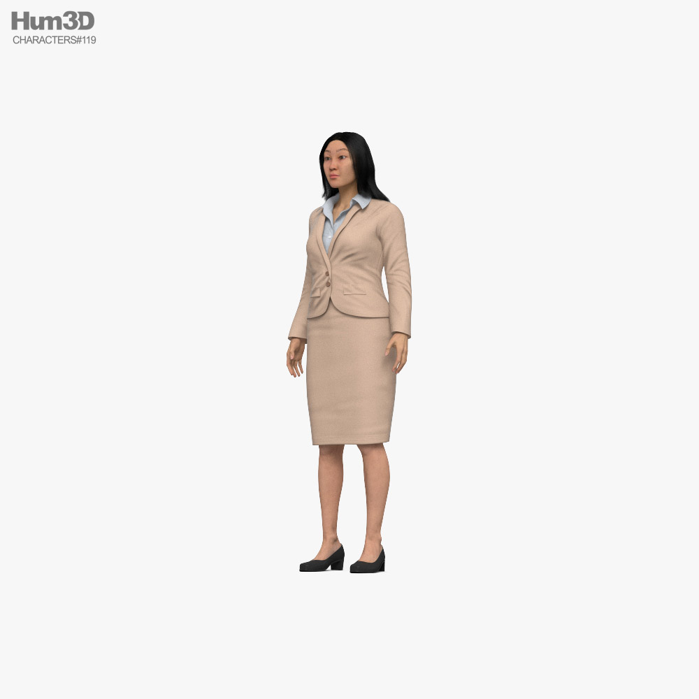 Business Woman Asian 3D model