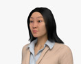 Business Woman Asian 3d model