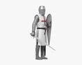 Crusader Knight 3D-Modell
