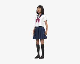 Japanese Schoolgirl 3D model