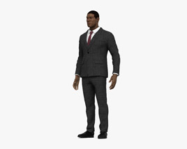 African-American Man in Suit 3D model