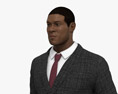 African-American Man in Suit Modèle 3d