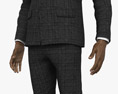African-American Man in Suit Modèle 3d
