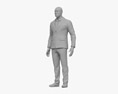 African-American Man in Suit 3d model