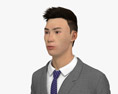 Asian Man in Suit 3d model
