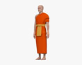 Буддийский монах 3D модель