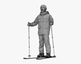 Skier Tourist 3d model