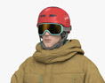Skier Tourist Modello 3D