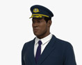 African-American Airline Pilot Modello 3D