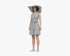 Casual Woman Dress 3D model