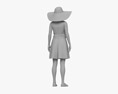 Casual Woman Dress Modèle 3d