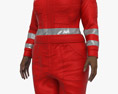アフリカ系アメリカ人救急隊員の女性 3Dモデル