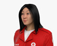 Mujer paramédico asiático Modelo 3D