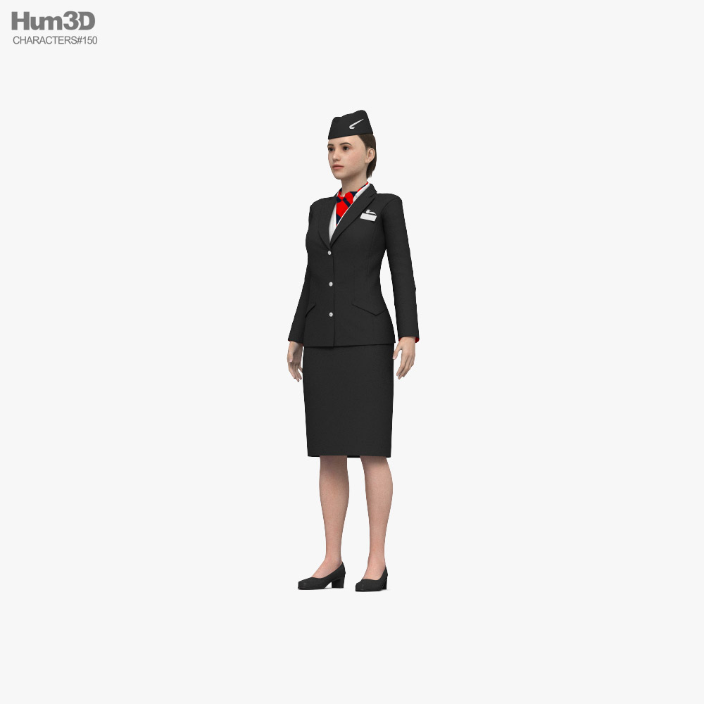 Stewardess 3D model
