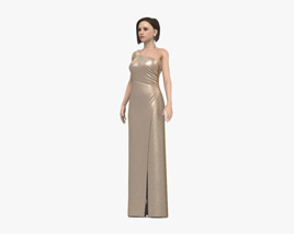 Frau im Abendkleid 3D-Modell