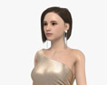 Девушка в вечернем платье 3D модель