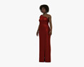 African-American Woman Evening Dress 3D модель