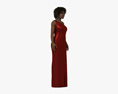 African-American Woman Evening Dress 3D модель