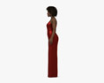 African-American Woman Evening Dress 3d model
