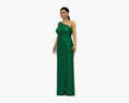 Middle Eastern Woman Evening Dress 3D 모델 