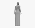 Middle Eastern Woman Evening Dress 3D модель
